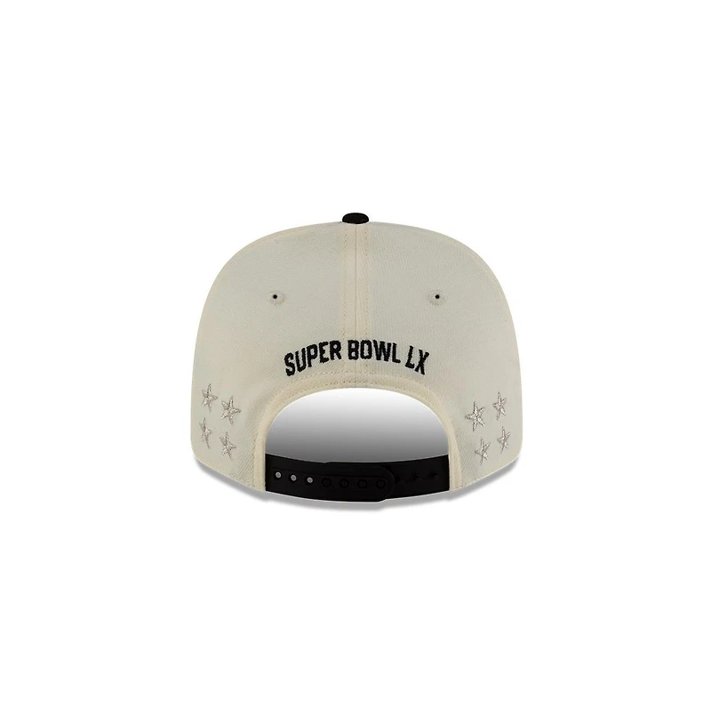 New Era Men's Cream/Black Seattle Seahawks Super Bowl Lx Champions Locker Room 9SEVENTY Adjustable Hat
