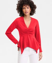 Ls Front Ruched Top