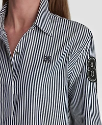 Dkny Women's Striped Button-Down Shirt