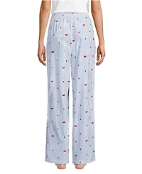 Lands' End Women's Poplin Wide Leg Sleep Pants
