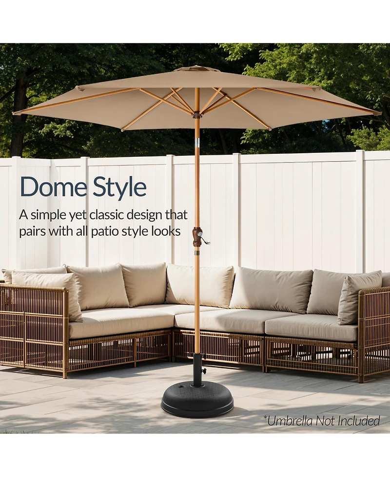 Best Choice Products Fillable Plastic Patio Umbrella Base Stand, Pole Holder w/ Adjustment Knob, Round Dome