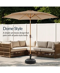 Best Choice Products Fillable Plastic Patio Umbrella Base Stand, Pole Holder w/ Adjustment Knob, Round Dome