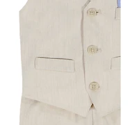 Nautica Baby Boys' V-Neck Vest, Shirt and Shorts, 3-Piece Set