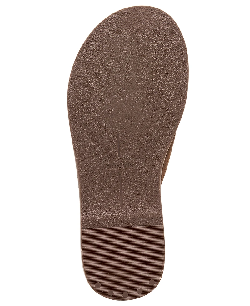 Dolce Vita Women's Jaina Dome Embellished Thong Flat Sandals