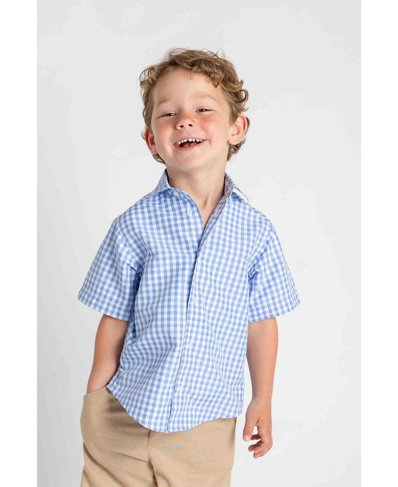 Florence Eiseman Toddler Boys Gingham Camp Shirt