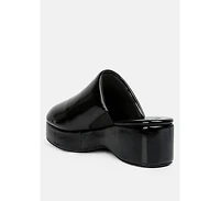 Olori Solid Platform Slip On Mules