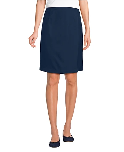 Lands' End Women's Solid A Line Tab Top of Knee Skort