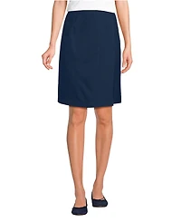 Lands' End Women's Solid A Line Tab Top of Knee Skort
