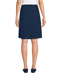 Lands' End Women's Solid A Line Tab Top of Knee Skort