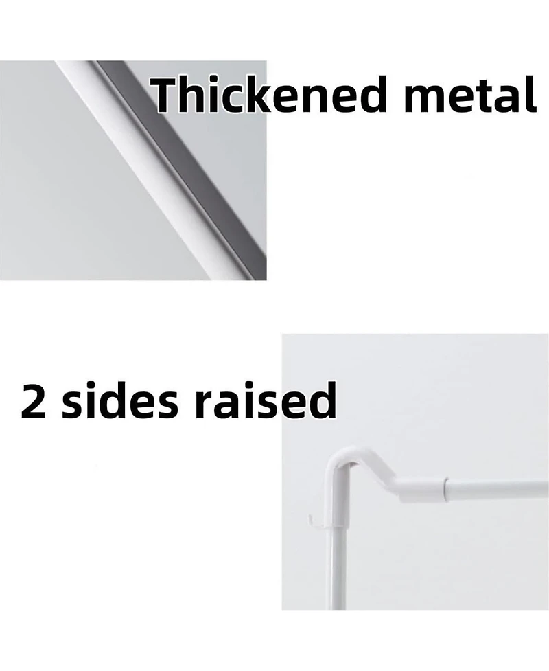 Rainsken 2-Tier Laundry Hamper Sorter, Rolling Laundry Baskets with Wheels, Removable, Stackable Laundry Cart with Hanging Bar for Small Space, Dorm