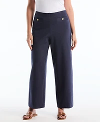 Rafaella Plus Indigo Denim Wide Leg Pants
