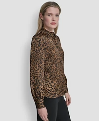 Dkny Women's Princess Seamed Long-Sleeve Blouse