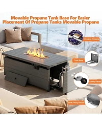 Cowsar 50" Propane Fire Pit Table, 50,000 Btu with Adjustable Flame
