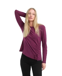 Wilt Clothing Women's Long Sleeve Ruched Side Tee