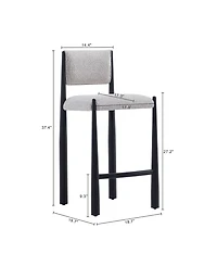 Lennor 37.4" Boucle Upholstered Counter Stool