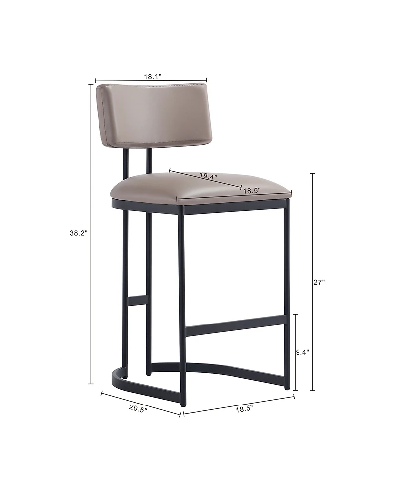 Juno 38.2" Faux Leather Upholstered Counter Stool
