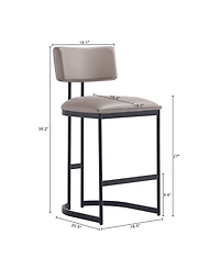Juno 38.2" Faux Leather Upholstered Counter Stool