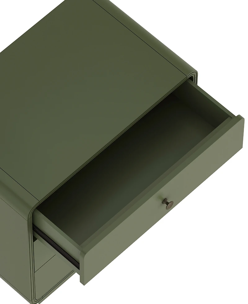 Liora 28" Rubberwood 3-Drawer Nightstand