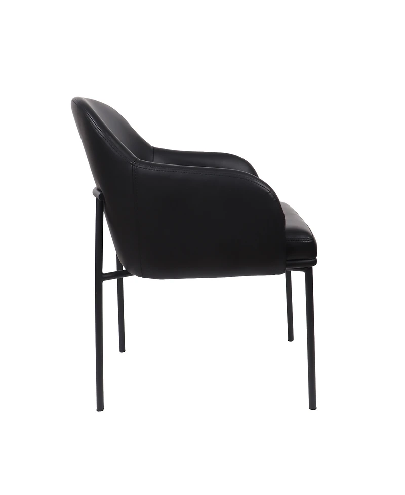 Loft Faux Leather Upholstered Dining Armchairs, Set of 2