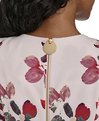 Calvin Klein Women's Printed Crewneck Midi Dress