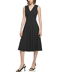 Calvin Klein Women's Sleeveless V-Neck Midi Dress