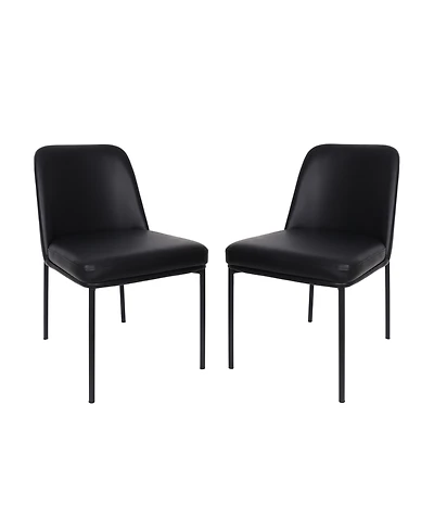 Loft Faux Leather Upholstered Dining Side Chairs, Set of 2