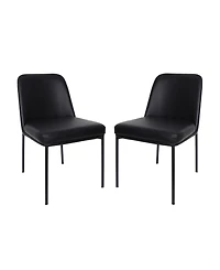 Loft Faux Leather Upholstered Dining Side Chairs, Set of 2
