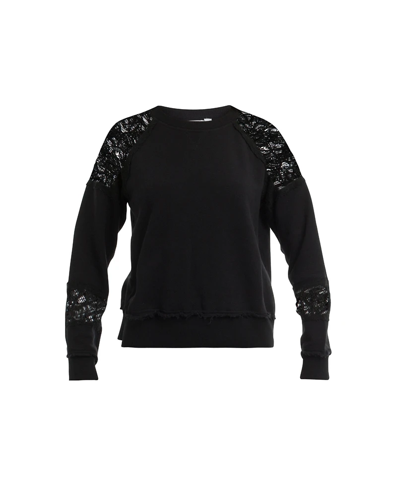 Wilt Clothing Women's Lace Details Sweatshirt