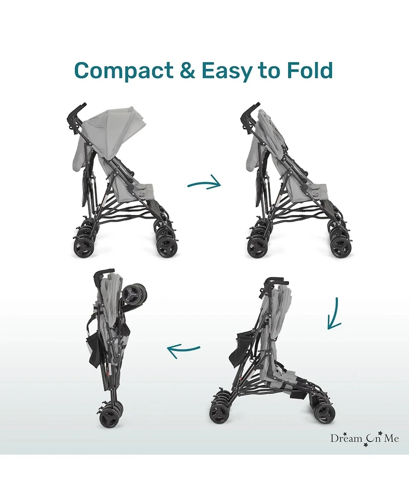 Dream On Me Baby Twin Venture Umbrella Stroller, Multi Backrest Positions, Adjustable & Removable Canopy Double 360°Swivel Wheels with