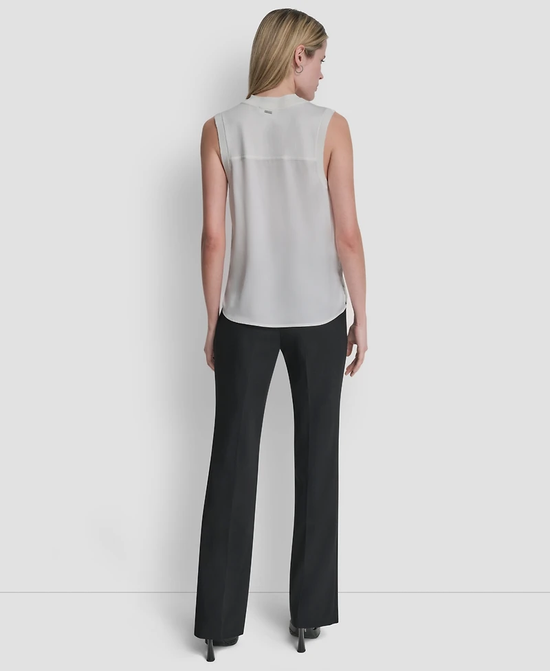 Dkny Women's Mixed Media V-Neck Sweater