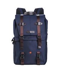 K&F Concept Multi-Functional Waterproof Camera Travel Backpack with Tripod Holder and Laptop Compartment, Large, Blue