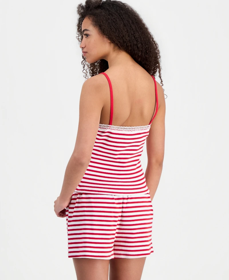 Just Polly Juniors' Lace-Trim Loungewear Camisole