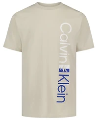 Calvin Klein Boys' 8-20 Vertical Ck Short-Sleeve Crewneck T-Shirt