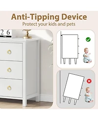 Gaomon 29" Tall 3 Drawer Bedroom Dresser with Clothes Storage Cabinet & Drawer Organizer Chest