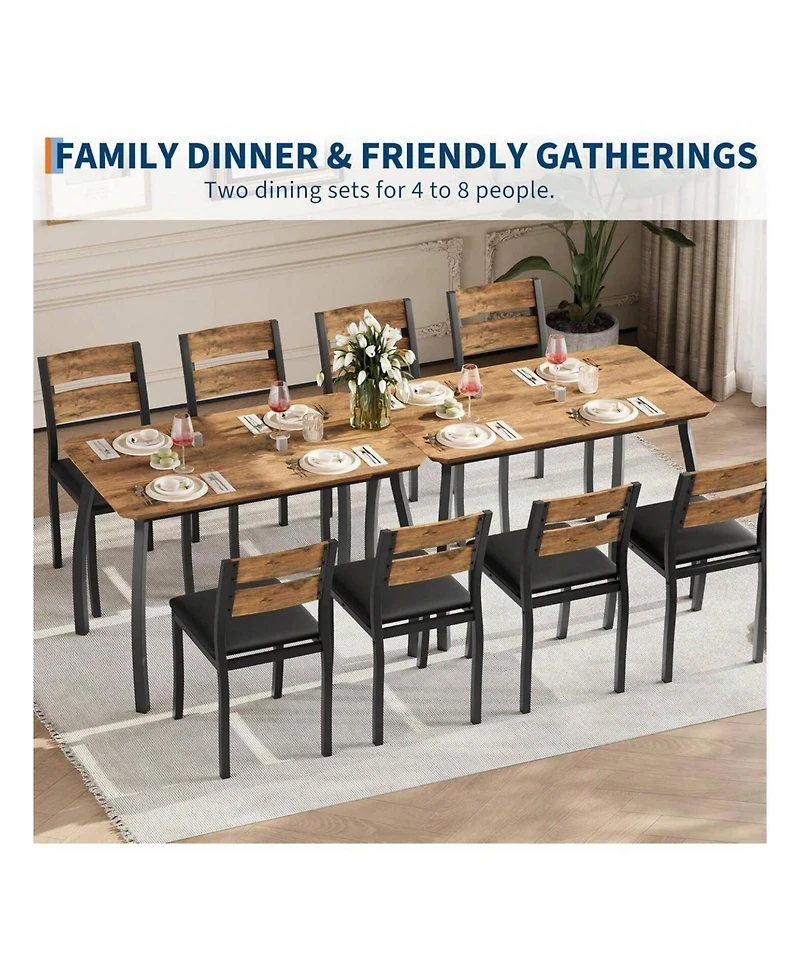 gaomon Kitchen Table Dining Table Set For 4 5 Piece Metal Frame Kitchen Table And Chair Set for Dining Room