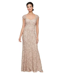 Alex Evenings Petite Soutache Sweetheart Neck Ball Gown