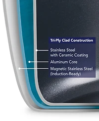 Tramontina Utsava Tri-Ply Clad Stainless Steel 6.5-Quart Covered Casserole