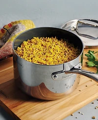 Tramontina Utsava Tri-Ply Clad Stainless Steel 2.2-Quart Covered Saucepan