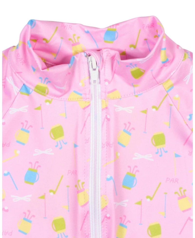 Florence Eiseman Little Girls Golf Print Performance Knit Jacket