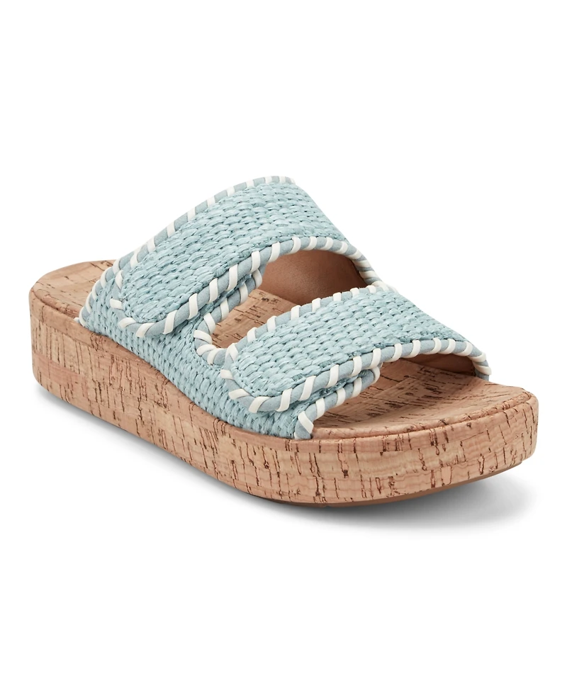 Earth Women's Sprinti Round Toe Platform Footbed Sandals