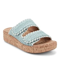 Earth Women's Sprinti Round Toe Platform Footbed Sandals