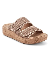 Earth Women's Sprinti Round Toe Platform Footbed Sandals