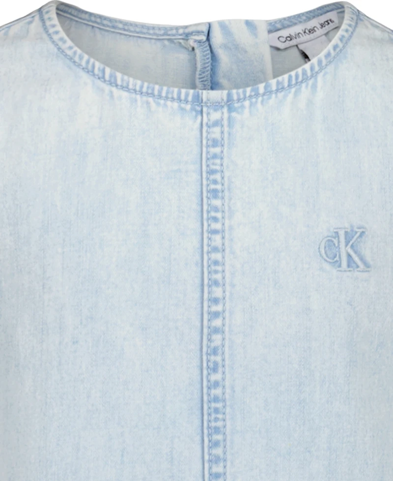 Calvin Klein Girls' 7-16 Round Neck Sleeveless Dress