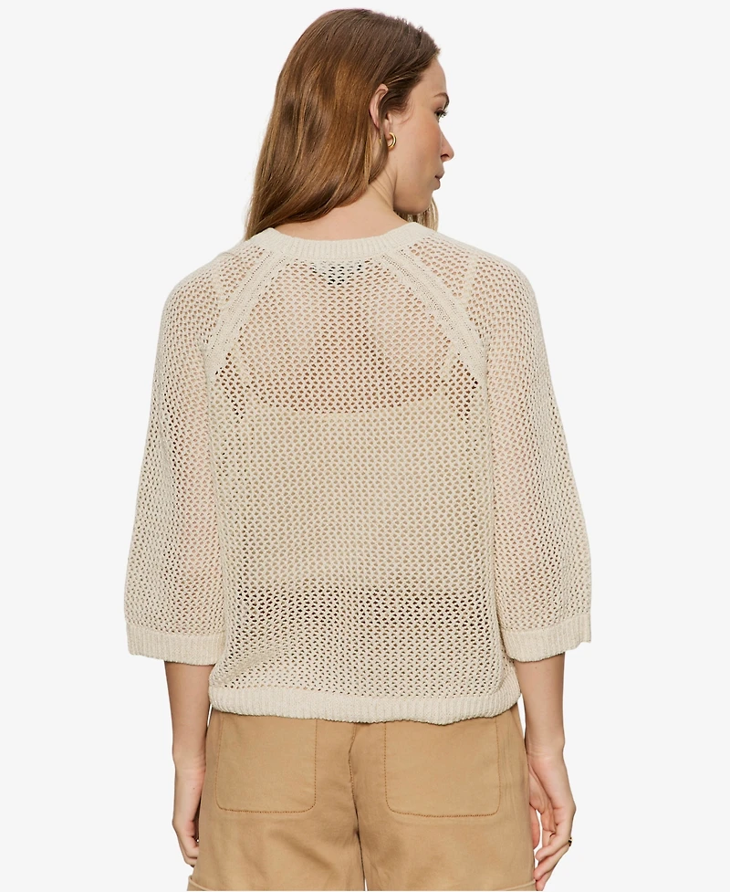 Sanctuary Petite Metallic Crewneck Sweater T-Shirt