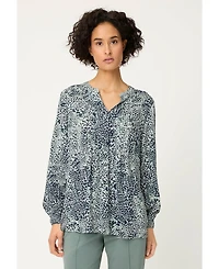 Olsen Women's Animal Print Tunic Blouse Tops