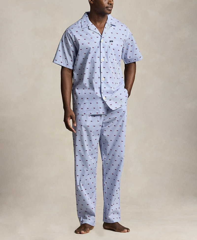Polo Ralph Lauren Men's Nautical Flag Motif Print Pajama Pants