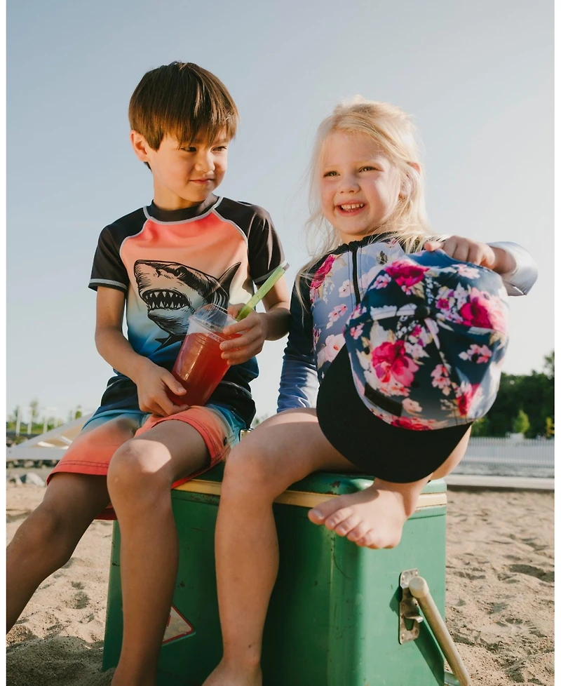 Deux par Toddler | Little Girl Rose Print Cap