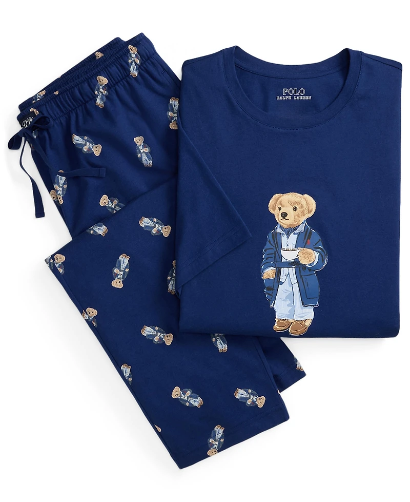 Polo Ralph Lauren Men's Bear T-Shirt and Pajama Pants, 2-Piece Set