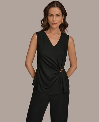 Donna Karan New York Women's V-Neck Sleeveless Top