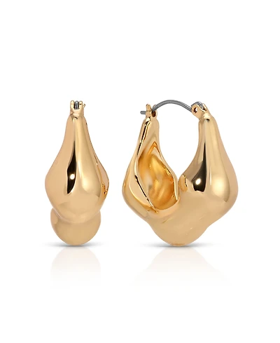 Ettika Molten Metal Hoop Earrings
